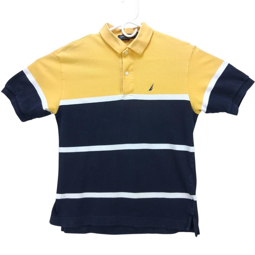 Mens nautica polo colorblock short sleeve size M Medium Casual wear